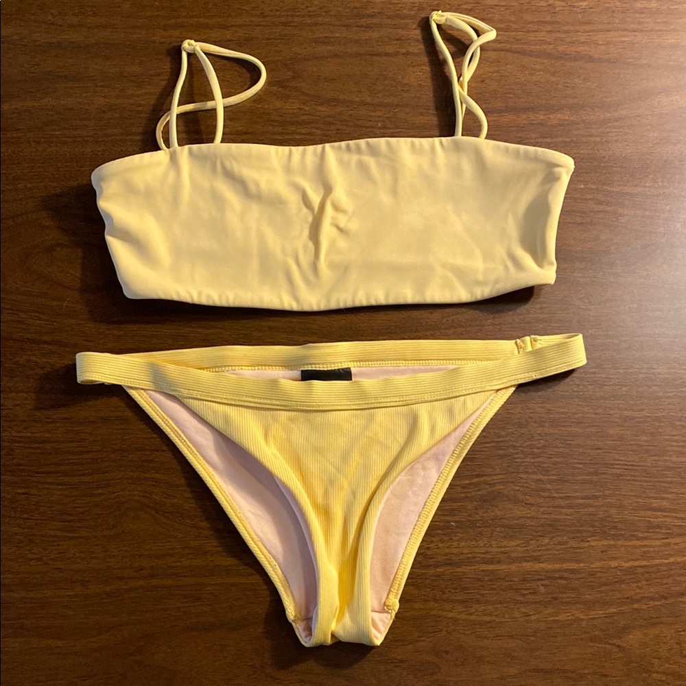 La Hearts Yellow Bikini Set